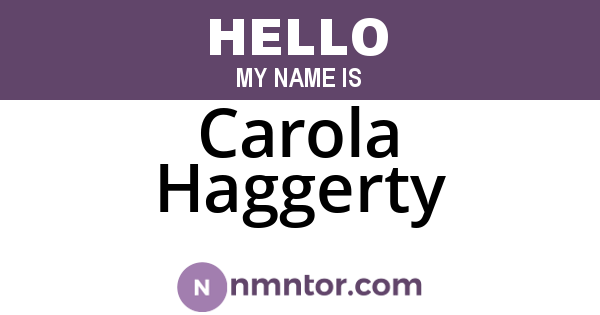 Carola Haggerty