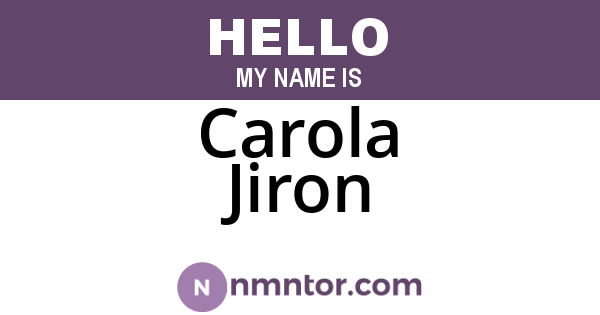 Carola Jiron