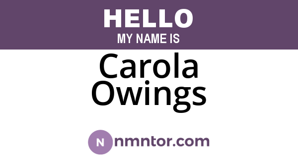 Carola Owings