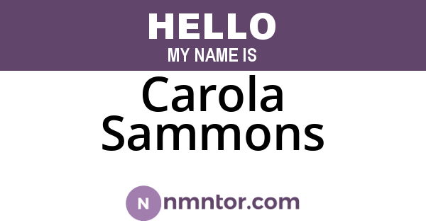Carola Sammons