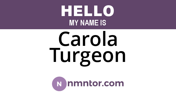 Carola Turgeon