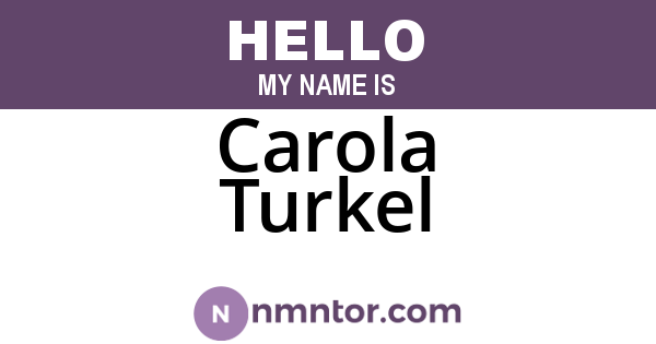 Carola Turkel