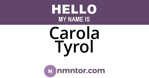 Carola Tyrol
