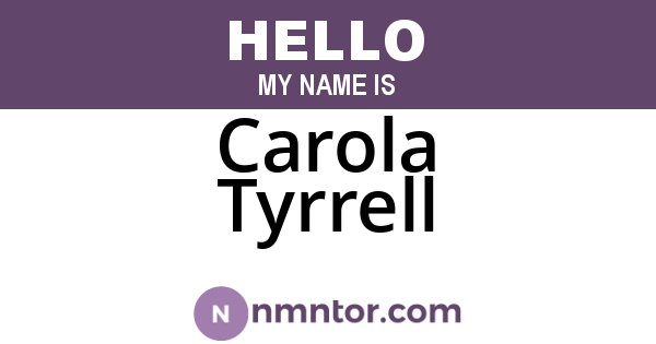 Carola Tyrrell