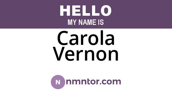 Carola Vernon