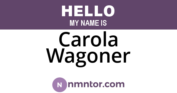 Carola Wagoner