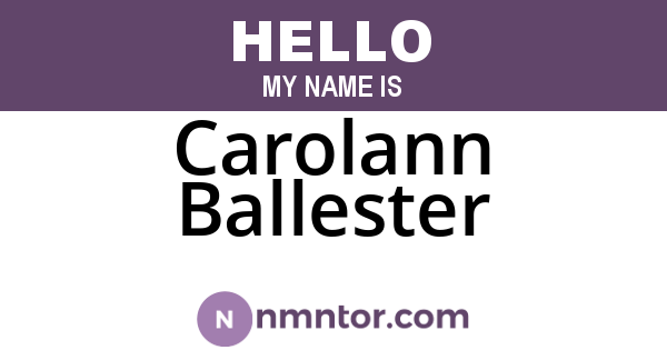 Carolann Ballester