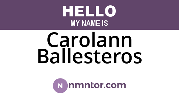Carolann Ballesteros