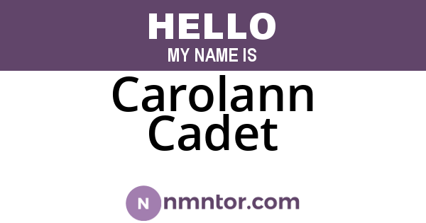 Carolann Cadet