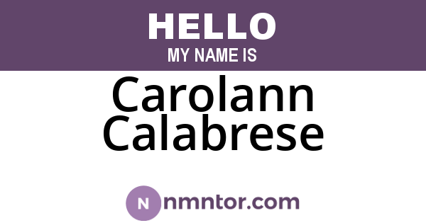 Carolann Calabrese