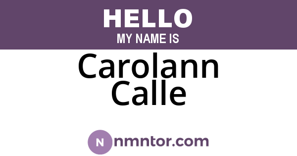 Carolann Calle
