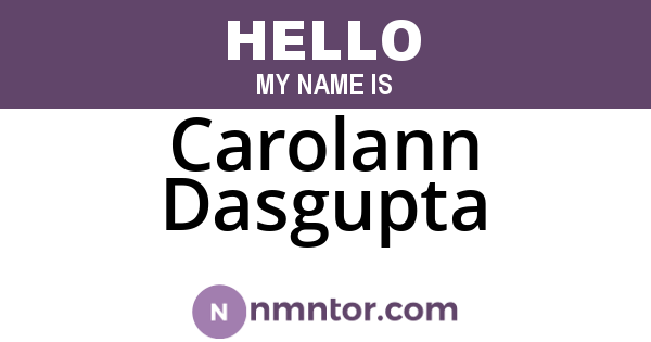 Carolann Dasgupta