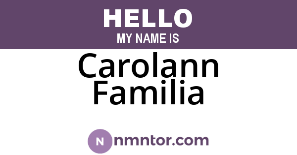 Carolann Familia