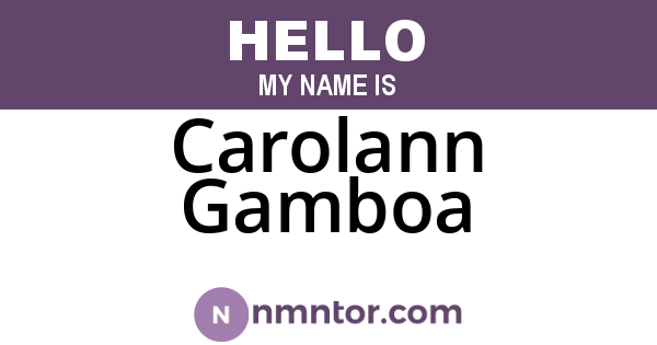 Carolann Gamboa
