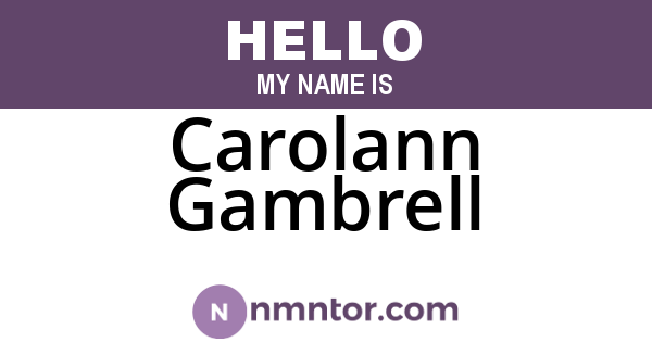 Carolann Gambrell