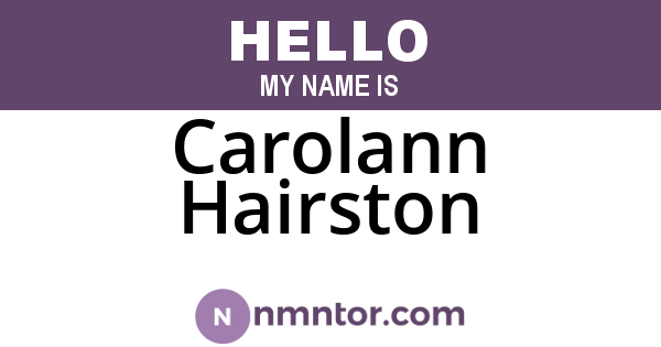 Carolann Hairston