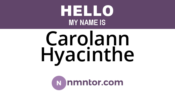 Carolann Hyacinthe