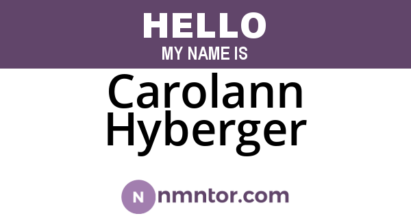 Carolann Hyberger