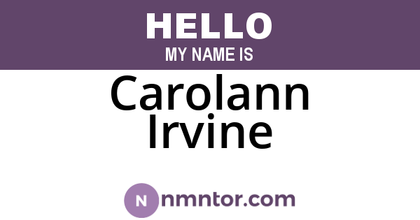 Carolann Irvine