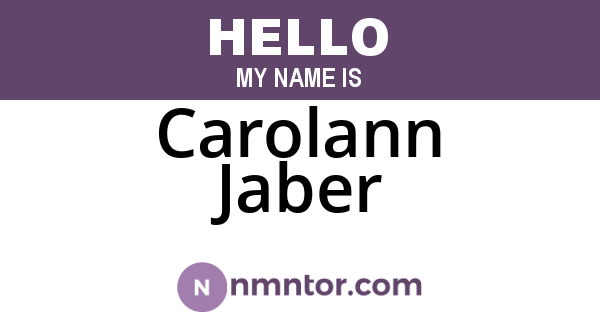 Carolann Jaber