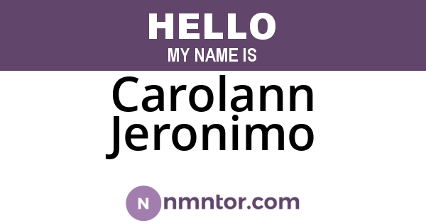Carolann Jeronimo