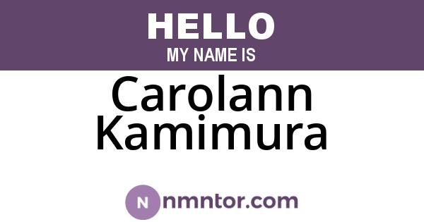 Carolann Kamimura