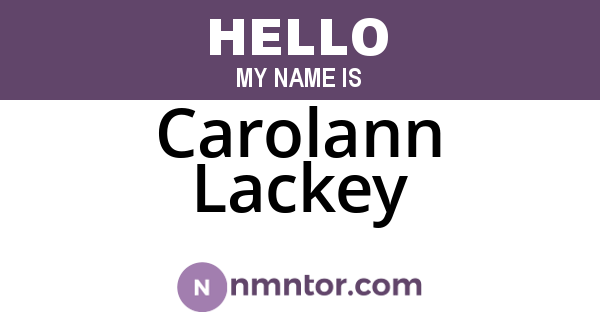 Carolann Lackey