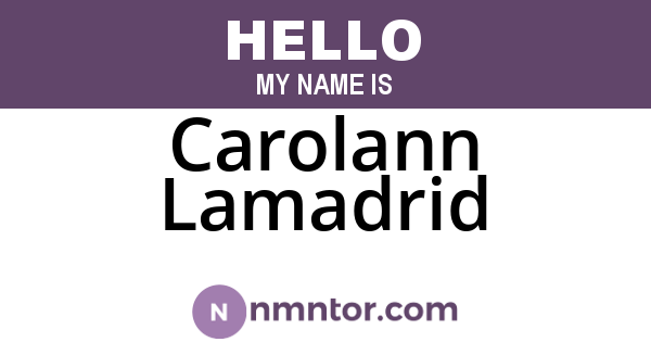 Carolann Lamadrid