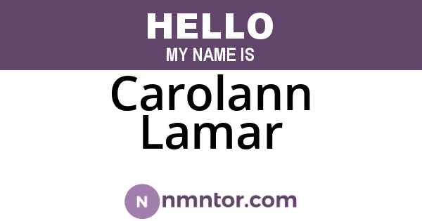 Carolann Lamar