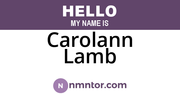 Carolann Lamb
