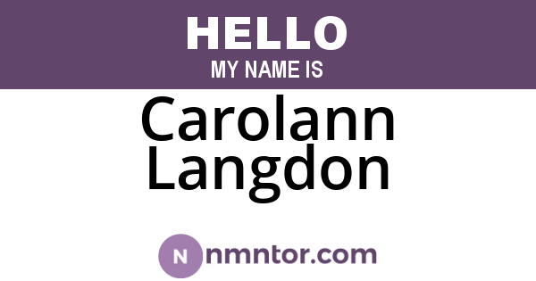 Carolann Langdon