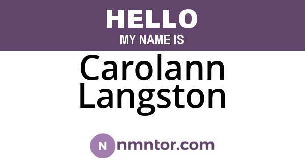 Carolann Langston