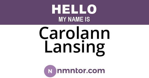Carolann Lansing