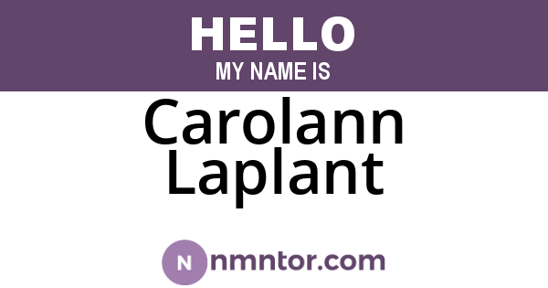 Carolann Laplant