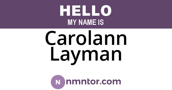 Carolann Layman