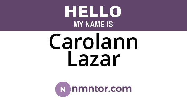 Carolann Lazar