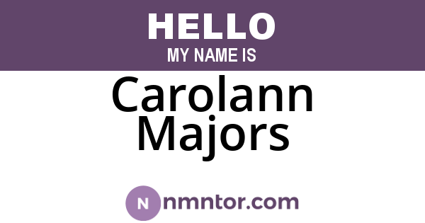 Carolann Majors