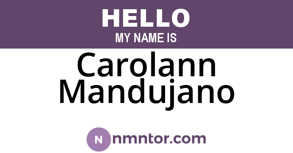 Carolann Mandujano