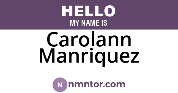 Carolann Manriquez