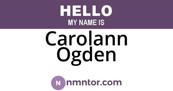 Carolann Ogden