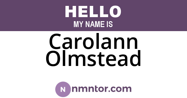 Carolann Olmstead