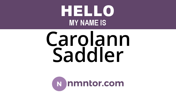 Carolann Saddler