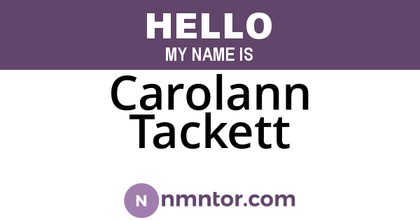 Carolann Tackett