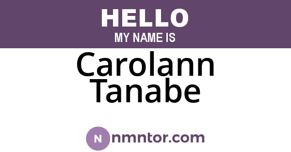 Carolann Tanabe