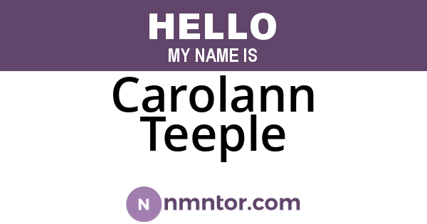 Carolann Teeple
