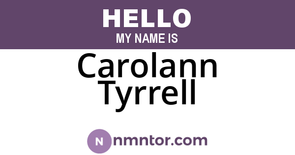Carolann Tyrrell