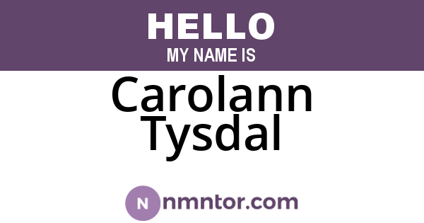 Carolann Tysdal