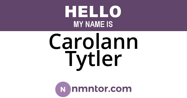 Carolann Tytler