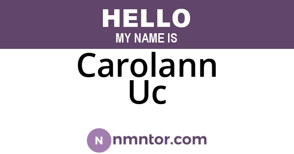 Carolann Uc
