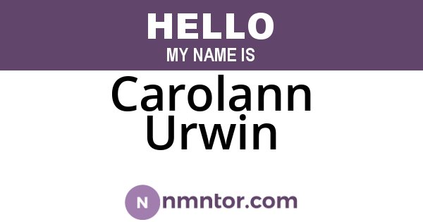 Carolann Urwin